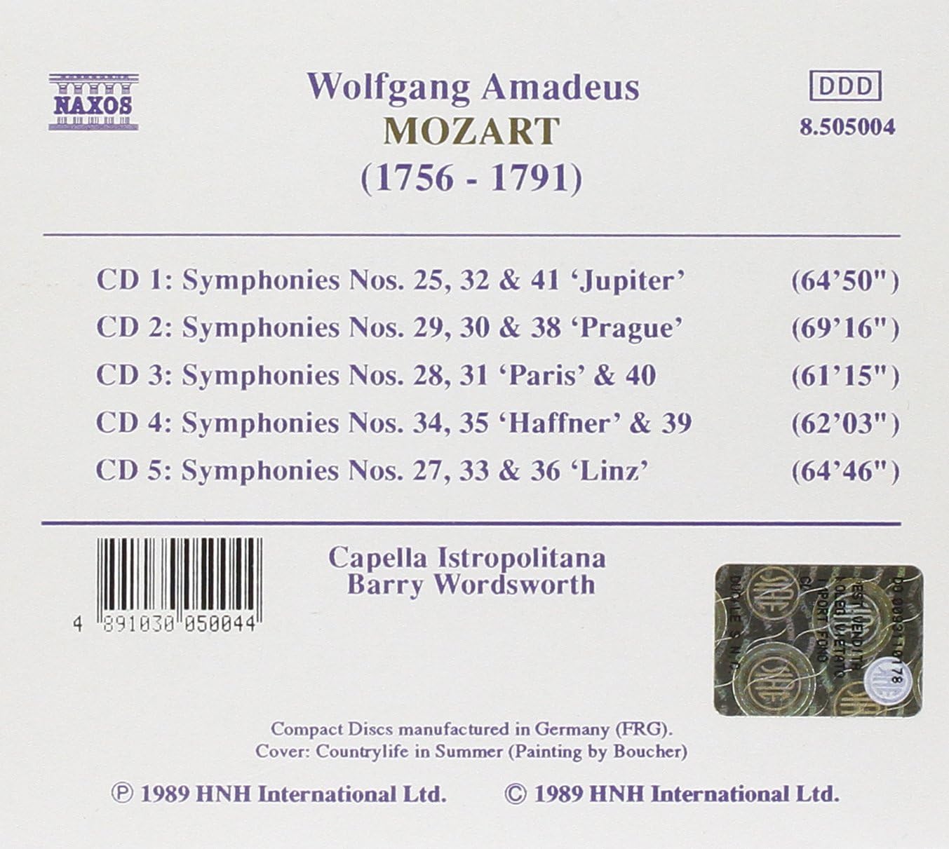 Mozart: 15 Favourite Symphonies