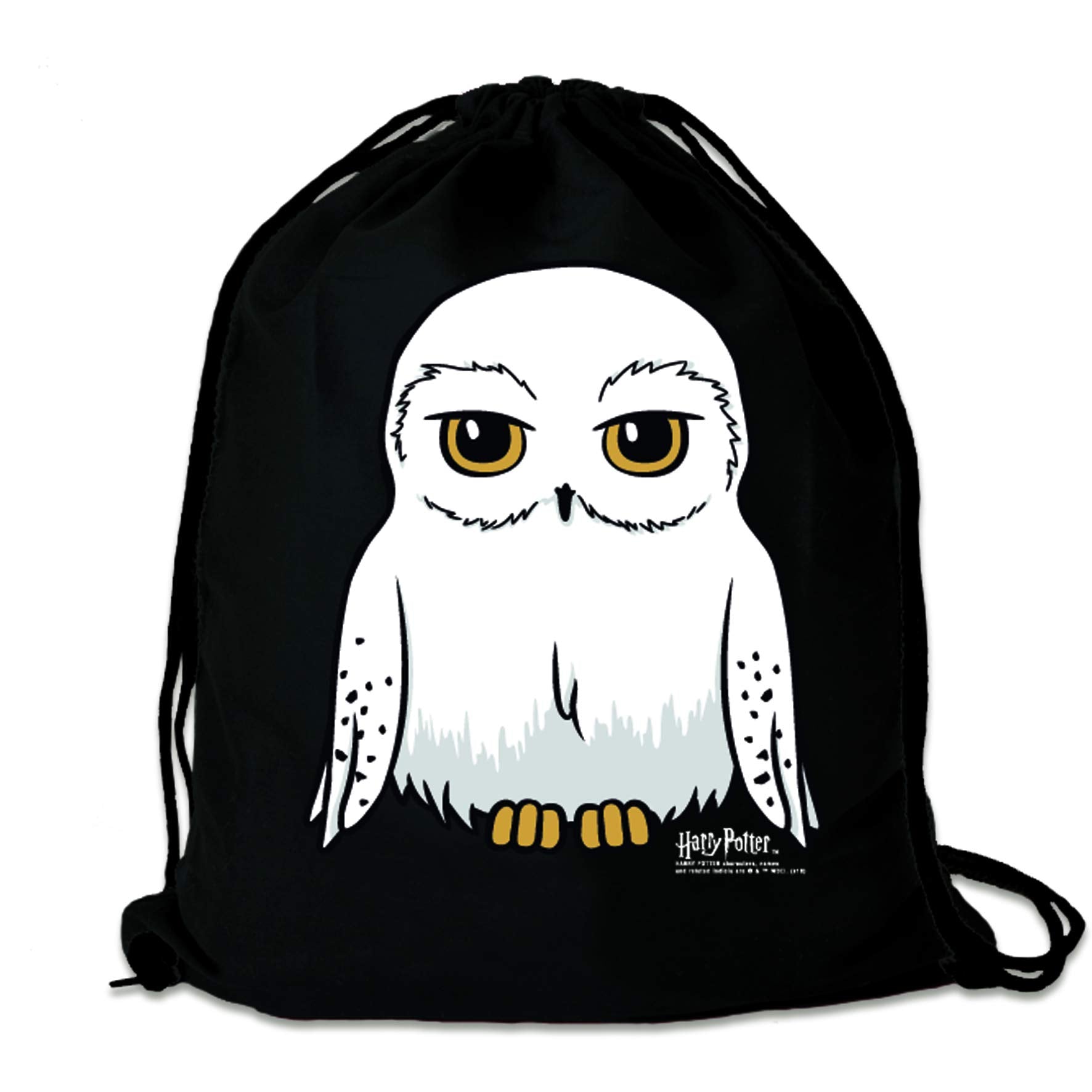 Logoshirt®️ Harry Potter - Owl - Hedwig I Printed Gym Bag - Fabric Backpack 100% Cotton I AZO-free I Black I Original Licensed Design