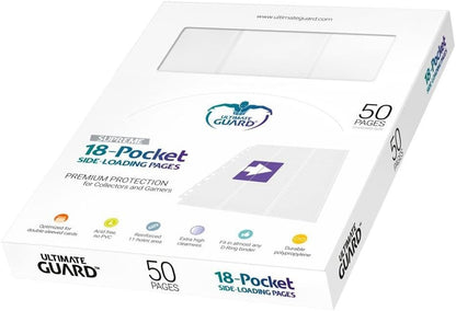 Ultimate Guard 18-Pocket Side Loading Pages (50-Pages, White
