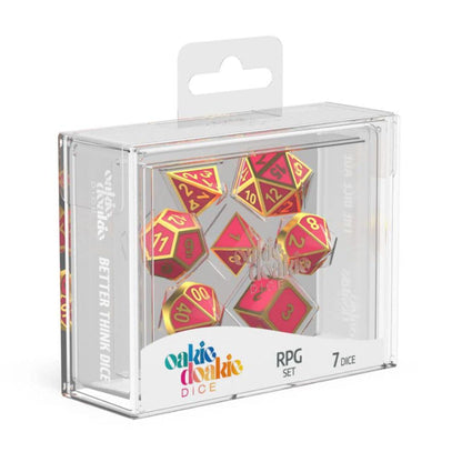 Oakie Doakie Dice RPG-Set Metal Glow/Dark Golden Princess