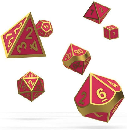 Oakie Doakie Dice RPG-Set Metal Glow/Dark Golden Princess