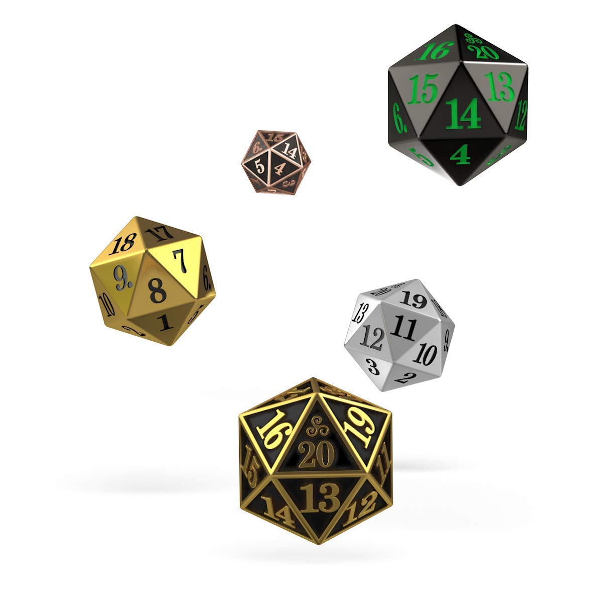 Oakie Doakie Dice Set dés Spindown D20 Metal (5