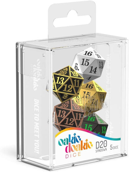 Oakie Doakie Dice Set dés Spindown D20 Metal (5