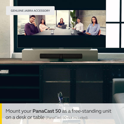 Jabra PanaCast 50 Table Stand (36 cm x 12 cm x 9.6 cm) - Desk Stand for PanaCast 50 Video Bar Elevation by 7.4 cm - Portable Desk Stand Riser for Easy PanaCast 50 Attachment - Black Black Table Stand