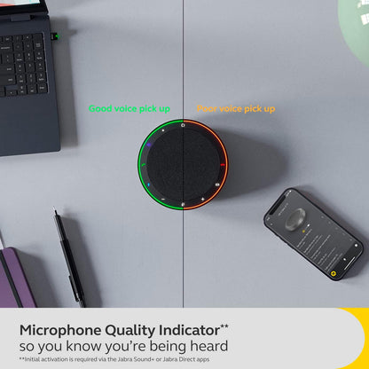 Jabra Speak2 75 Wireless Bluetooth Speakerphone with USB-C Bluetooth Adapter, 4 Noise-cancelling Mics and Full-range 65mm Speaker - Certified for Zoom and Google Meet - Dark Grey