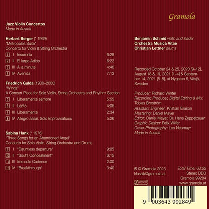Friedrich Gulda/Herbert Berger/Sabina Hank: Jazz Violin Concertos