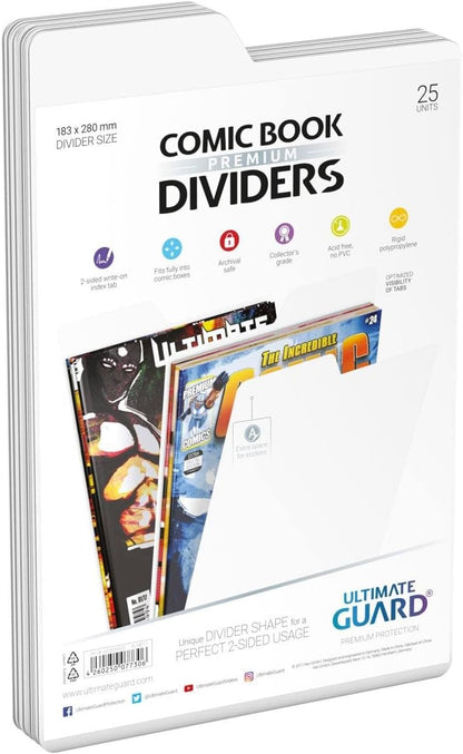 Ultimate Guard Premium Comic Dividers Card Sleeves (25 Piece), White