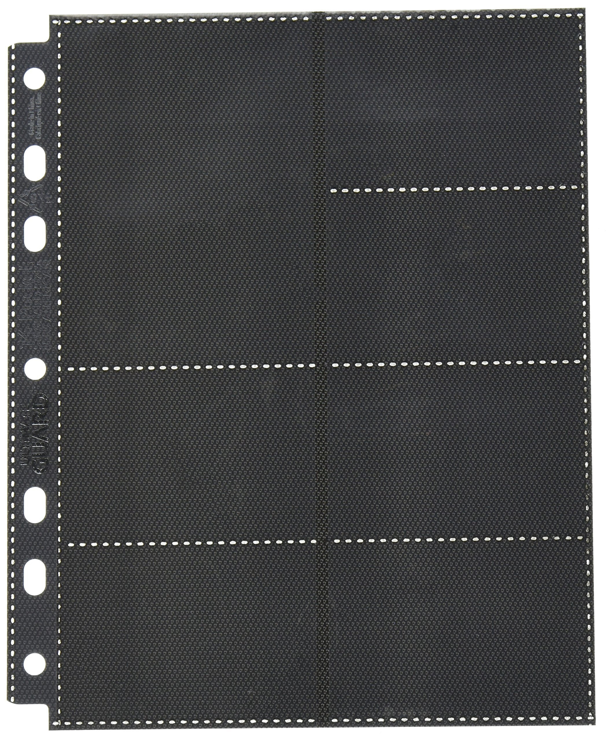 Ultimate Guard 14-Pocket Mini American Compact Pages (10-Pages, Standard, Black
