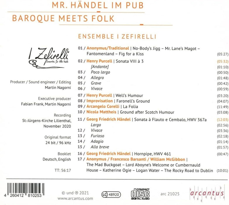 Mr. Händel Im Pub: Baroque Meets Folk