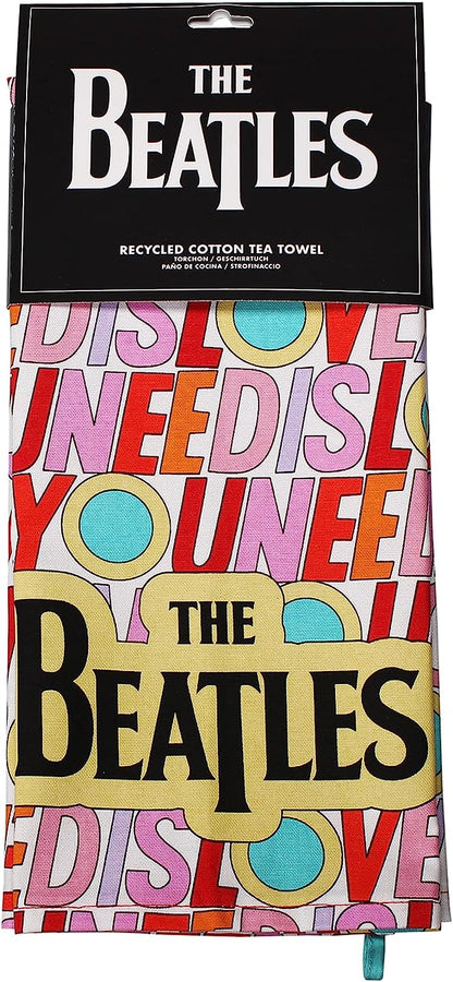 Tea Towel (Recycled Cotton) - The Beatles (Love)
