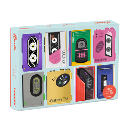 Beats - Rompecabezas de 1000 piezas para adultos, tablero 100% reciclado de primera calidad, rompecabezas de 1000 piezas con walkmans icónicos, regalos para los amantes de los rompecabezas