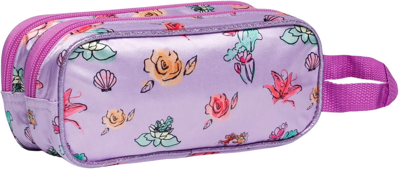 Disney Princess Fairytale-3D Double Pencil Case, Mauve, 22 x 9.5 cm