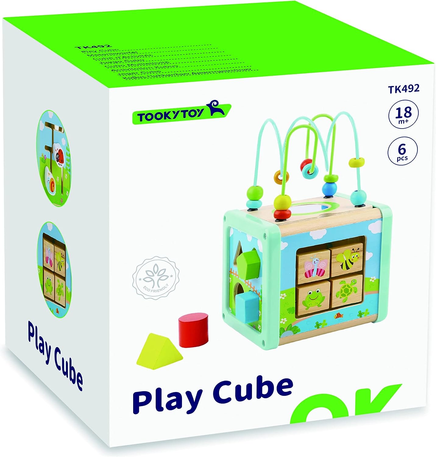 Tooky Toy TK492 Wooden Play Cube