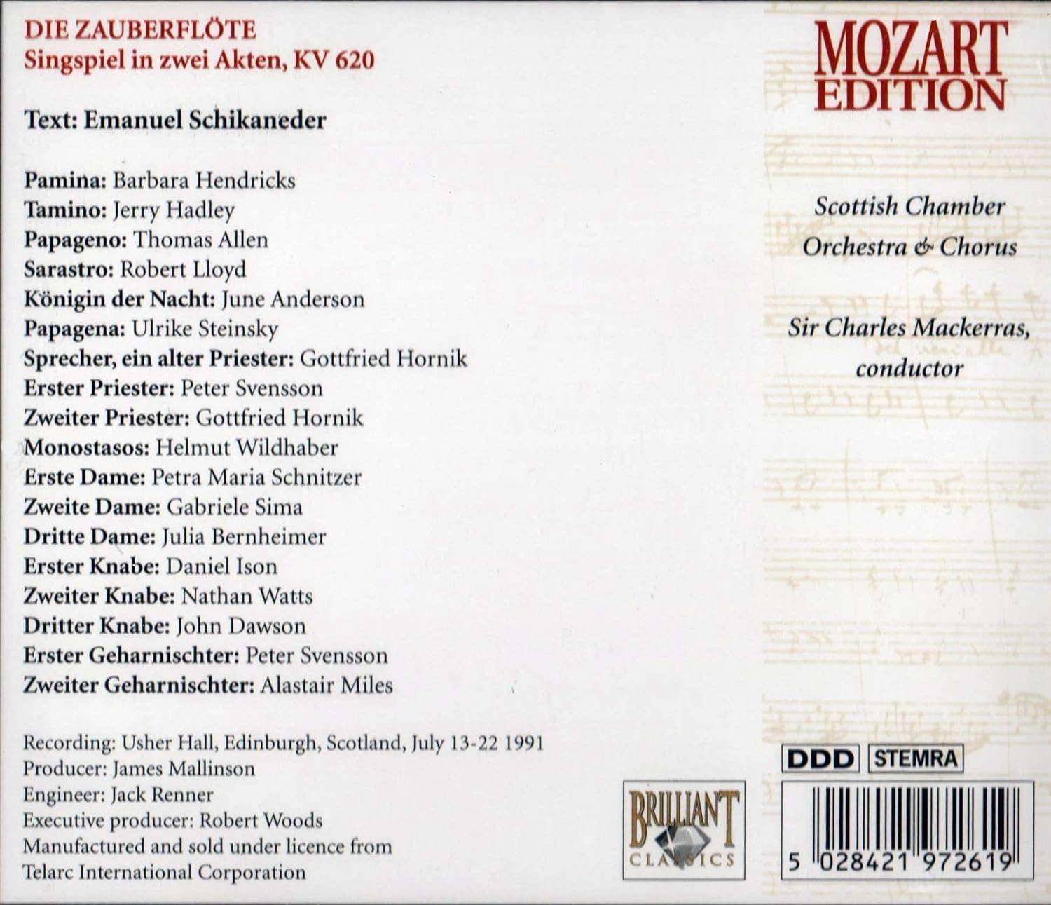 Mozart: Die Zauberflote
