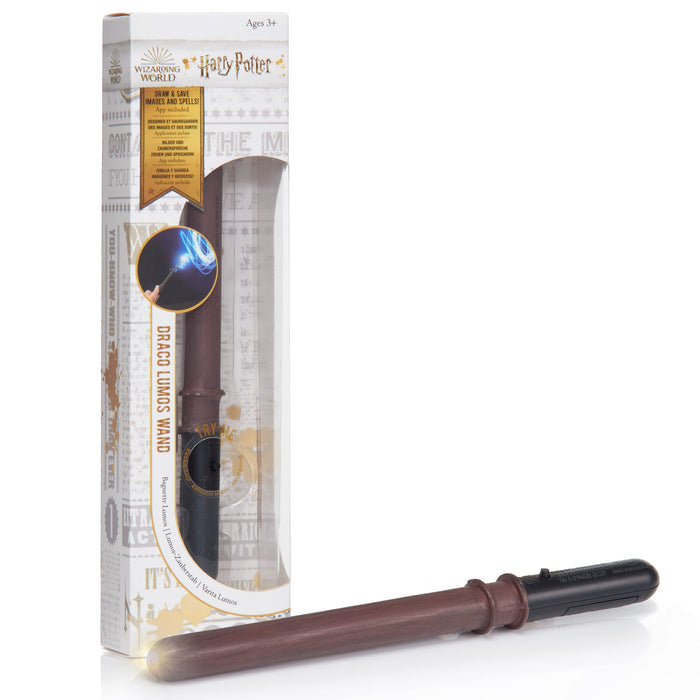 Wow! Stuff Draco Malfoy Lumos Wand 7" Light up | Official Wizarding World Harry Potter Gifts, Toys and Collectables | Role Play or Dress-up Costume Accessory for Fans, Girls and Boys, Ages 6 to Adult