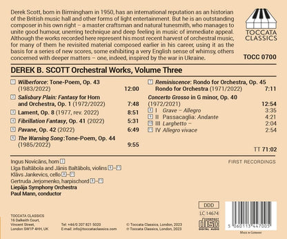 Derek B. Scott: Orchestral Music - Volume 3