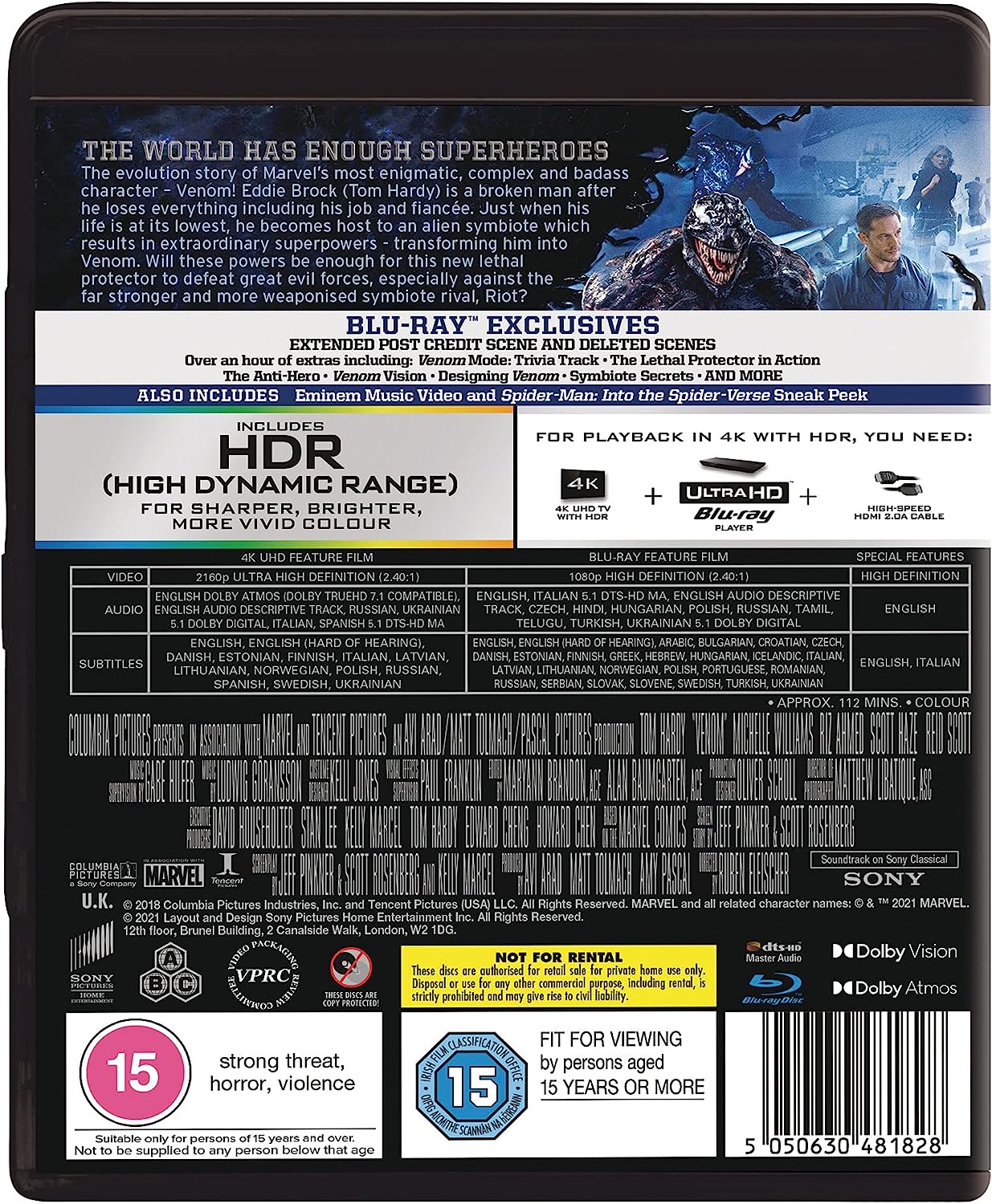 Venom (2018) (2 Discs - BD & 4k Ultra-HD) (Amazon Excl.)
