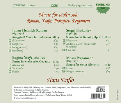 Hans Enflo: Music for Violin Solo