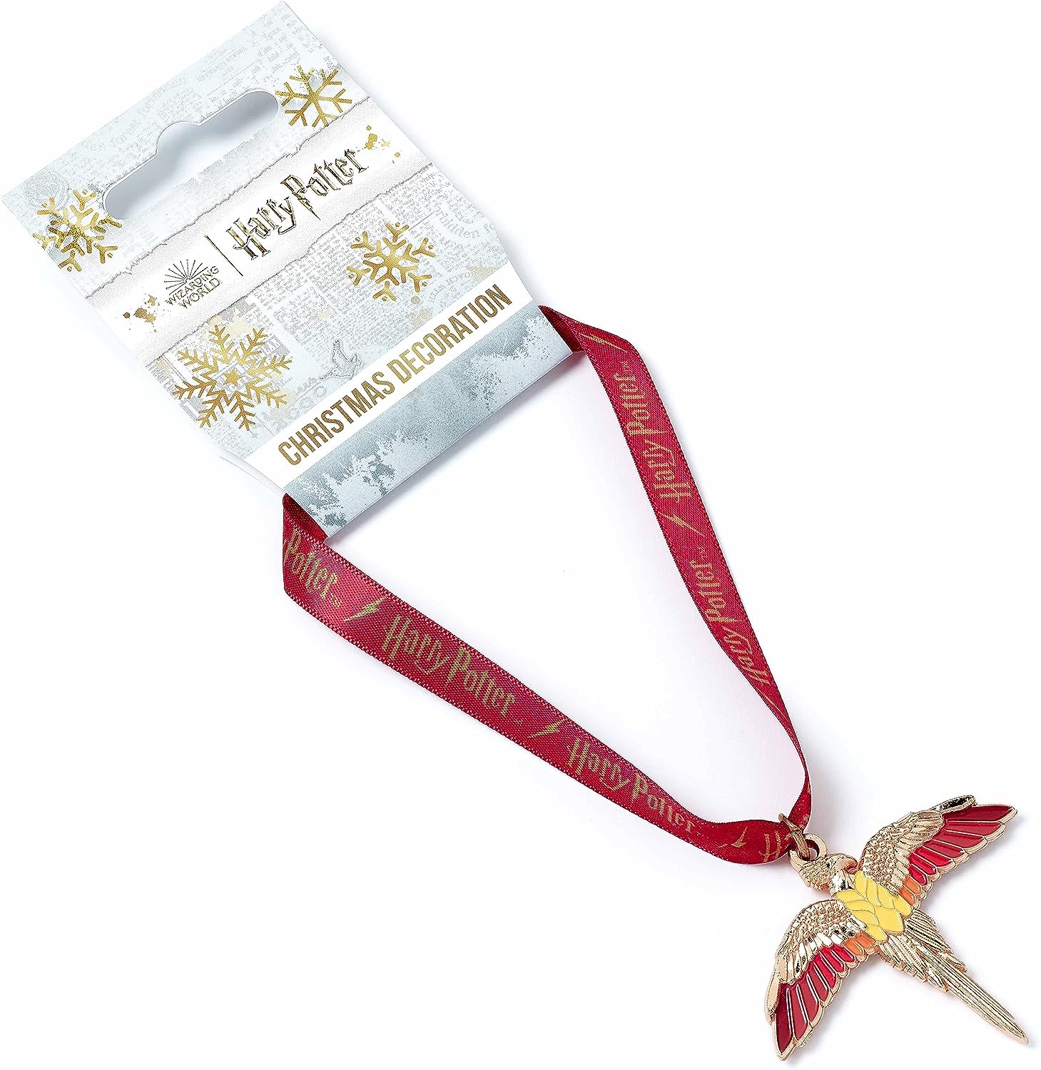 HARRY POTTER Official Fawkes Rose Gold Pendant Christmas Decoration
