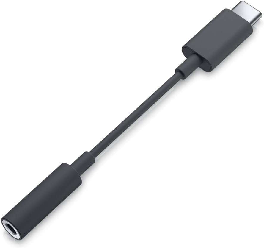 Dell Sa1023 - Usb-C To Headphone Jack Adapter - 24 Pin Usb-C Male To Mini-Phone Stereo 3.5 Mm Female - Magnetite