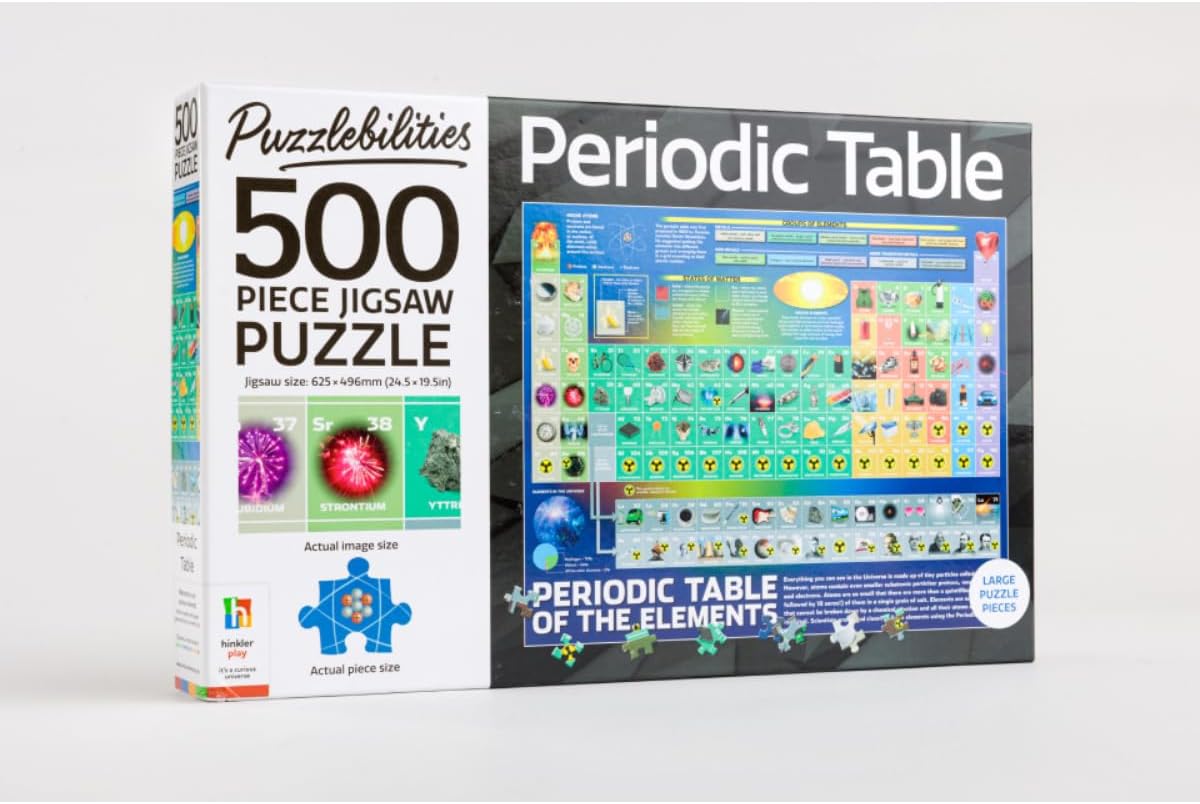 Puzzlebilities 500-Piece Jigsaw Puzzles for Children - Home Learning Educational Jigsaw (Periodic Table