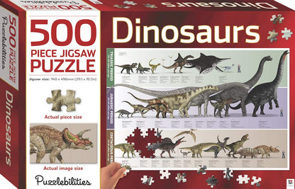 Puzzlebilities 500-Piece Jigsaw Puzzles for Children - Home Learning Educational Jigsaw (Dinosaurs