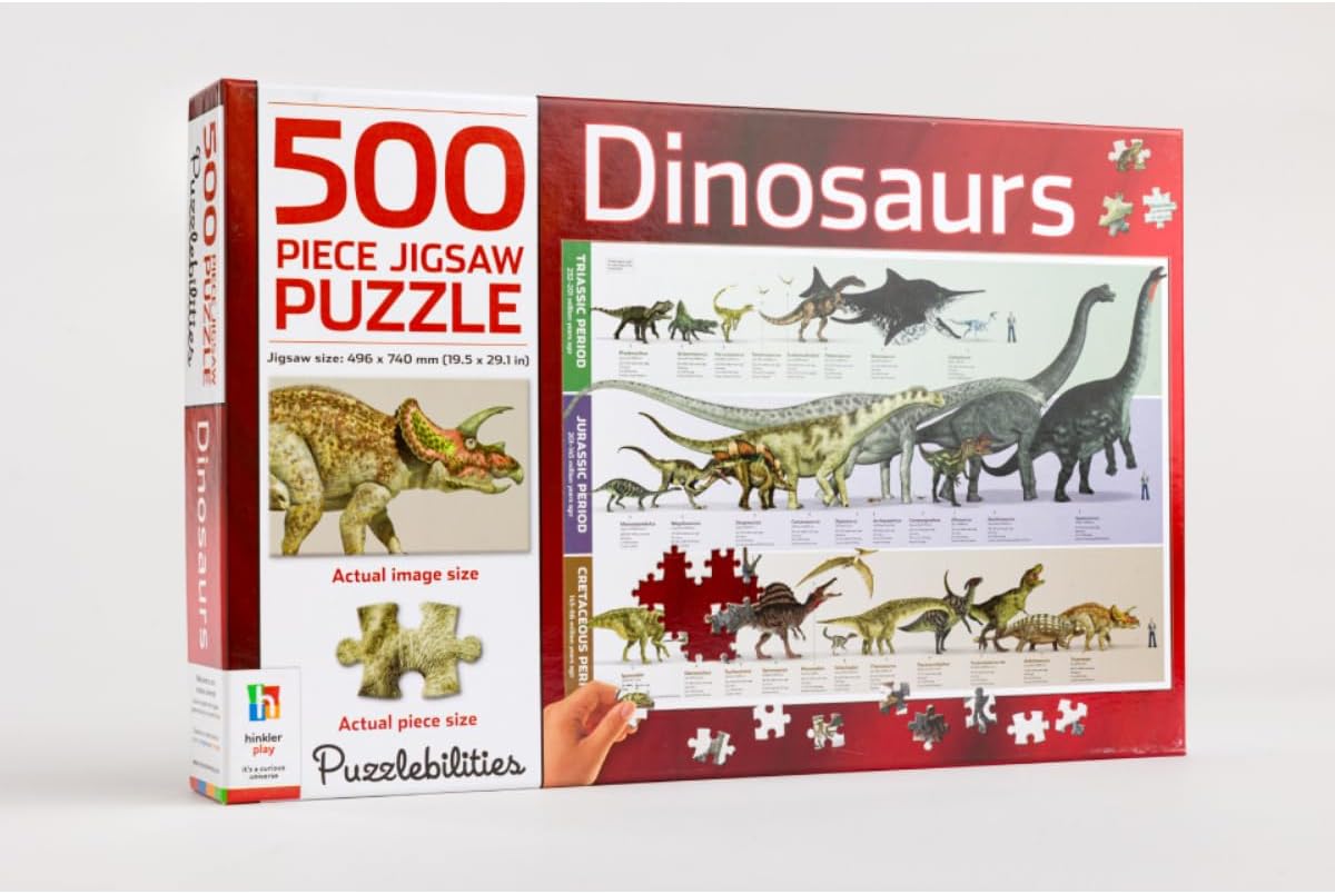 Puzzlebilities 500-Piece Jigsaw Puzzles for Children - Home Learning Educational Jigsaw (Dinosaurs