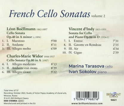 French Cello Sonatas - Volume 2