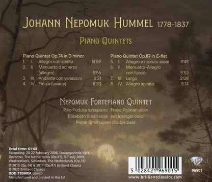 Hummel: Piano Quintets, Op. 74 & 87