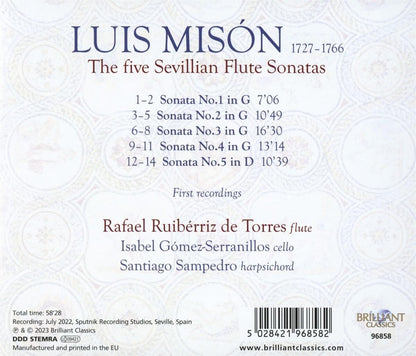 Luis Misón: The Five Sevillian Flute Sonatas
