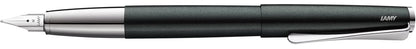 Lamy Studio Fountain Pen 069 - Stainless Steel Fountain Pen in Black and Green Painted Finish with a Polished Stainless Steel Grip - Silver Steel Nib Size EF
