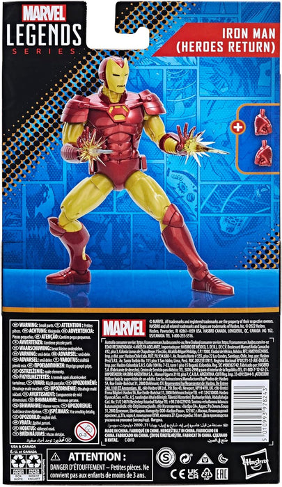 Marvel Legends Series Marvel Comics Iron Man (Heroes Return) 6-Inch Collectible Action Figures, Toys for Ages 4 and Up