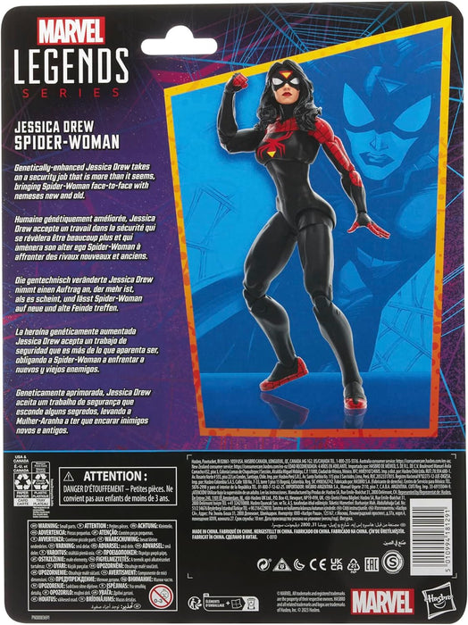 Marvel Legends Series Jessica Drew Spider-Woman, Spider-Man Legends Collectible 6 Inch Action Figures, 2 Accessories