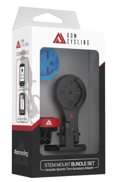 KOM Cycling Quick Release Stem Mount GoPro Computer Mount for Wahoo and Garmin Bike Computers (Bike Mount for Edge 1040, Elemnt Roam, Elemnt Bolt v2) 1040 Bike Mount Compatible with GoPro Accessories