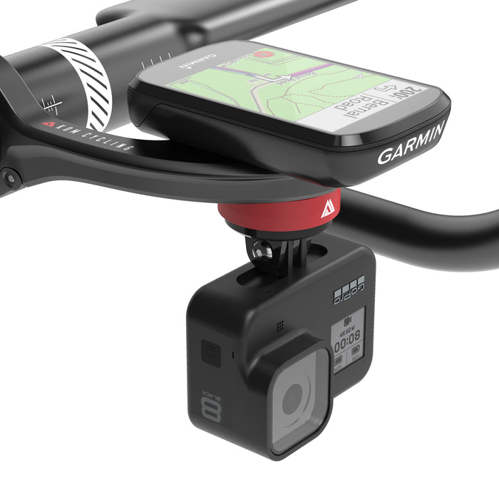 KOM Cycling CM06 Quick Release GoPro Computer Mount for Wahoo and Garmin Bike Computers (Bike Mount Compatible with Edge 1030, Elemnt Roam and others) 1030 Bike Mount compatible with GoPro Accessories