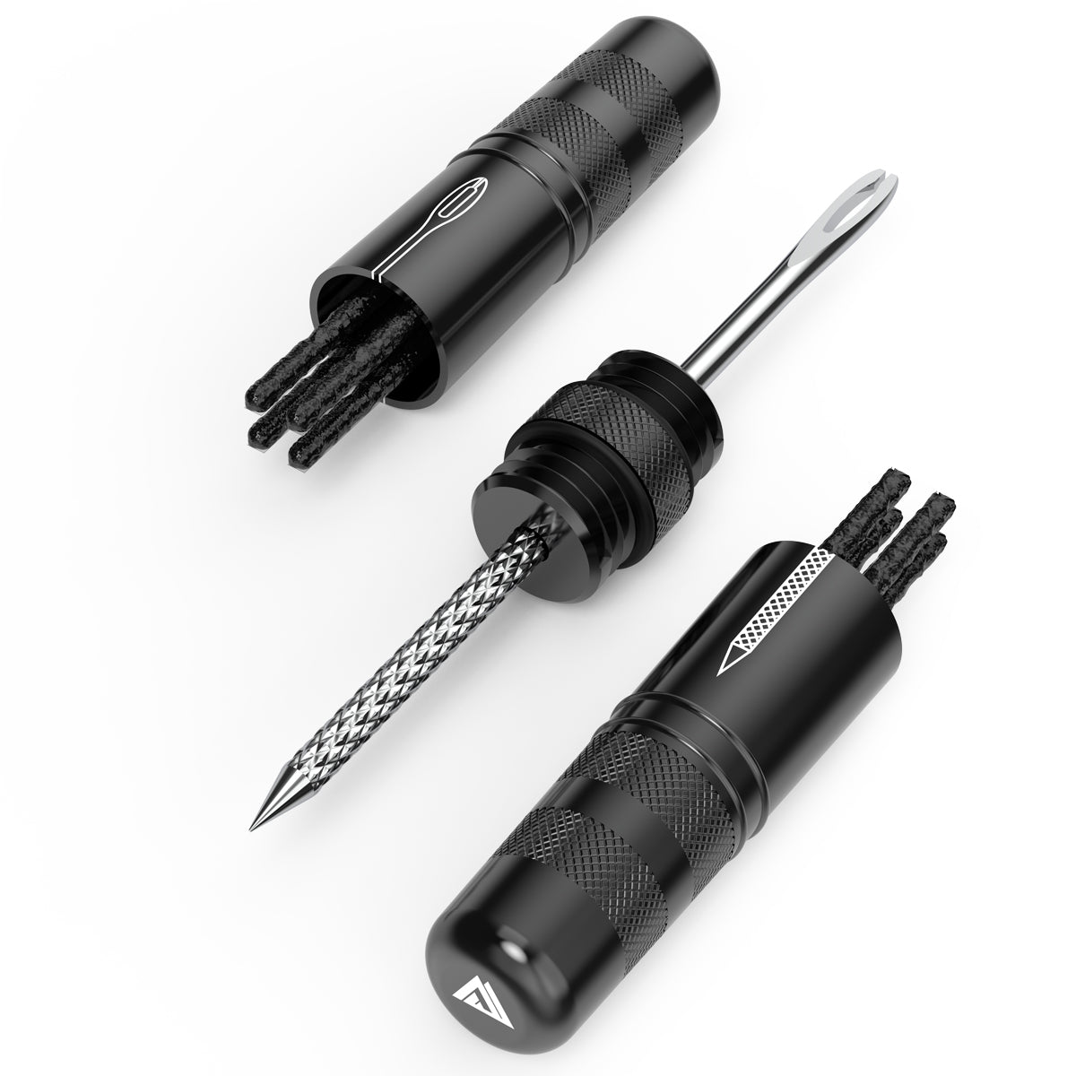 KOM Cycling Tubeless Tyre Repair Kit for Bikes – 8 Colors! Fixes Mountain Bike and Road Bicycle Tyre Punctures – Includes Tyre Repair Fork and Reamer, 8 Bacon Strips. Tubeless Repair Made Easy
