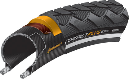 Continental Contact Plus Reflex Tyre Wire Bead Black/Black Reflex 700X35C
