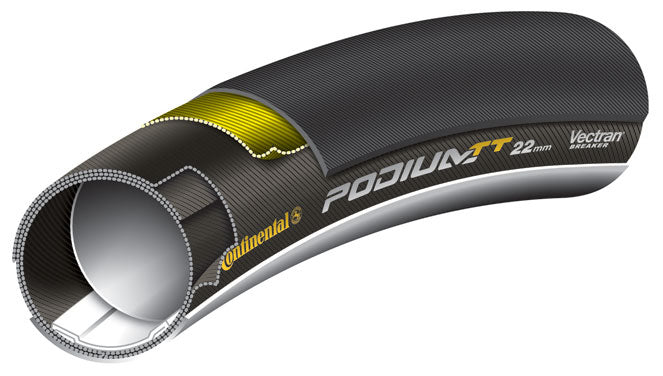 Continental Podium Tt Tyre Tubular Blackchili Compound Black/Black 28"X25Mm