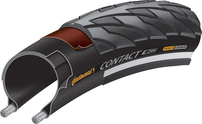 Continental Contact Reflex Tyre Wire Bead Black/Black Reflex 700X28C