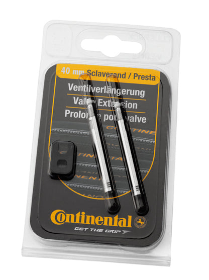 Continental Valve Extensions Aluminum (2Pcs) Black 80mm