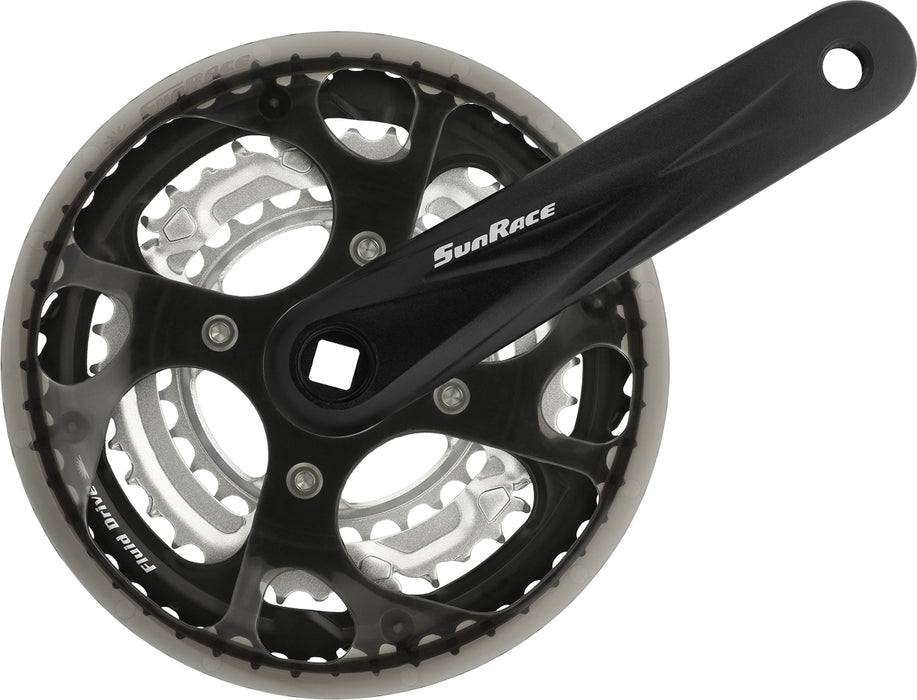 Sunrace FCM300 Triple Chainset - Black