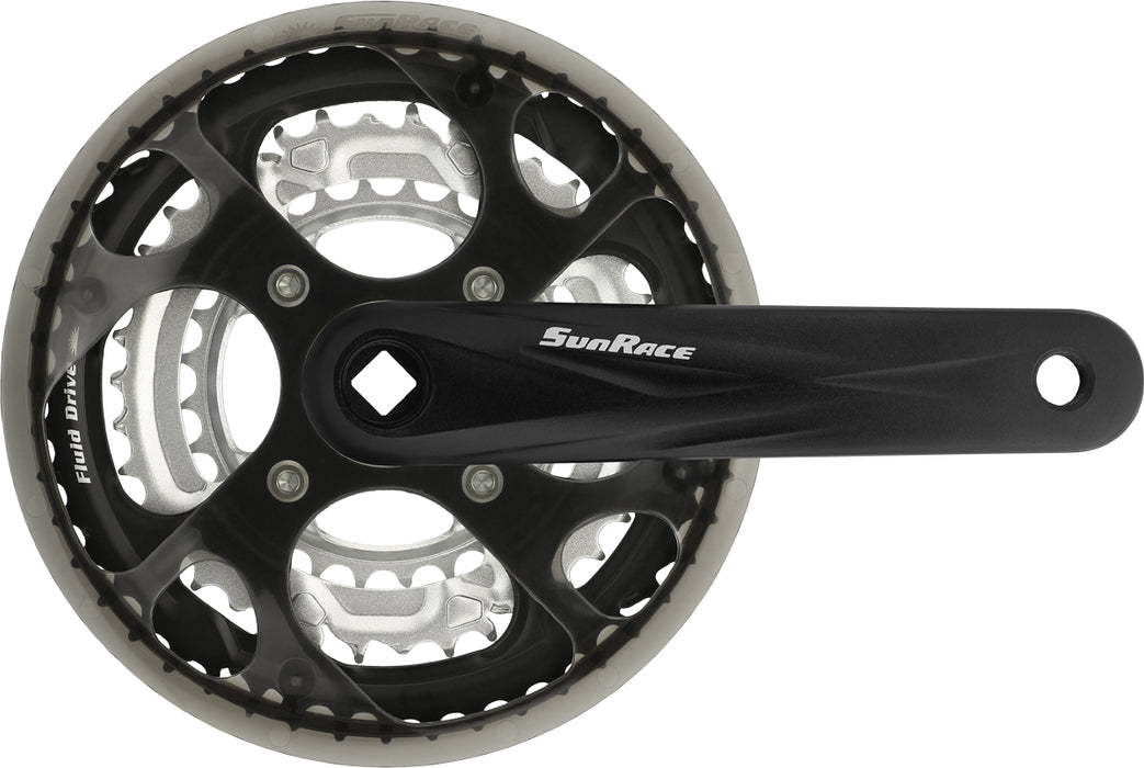 Sunrace FCM300 Triple Chainset - Black