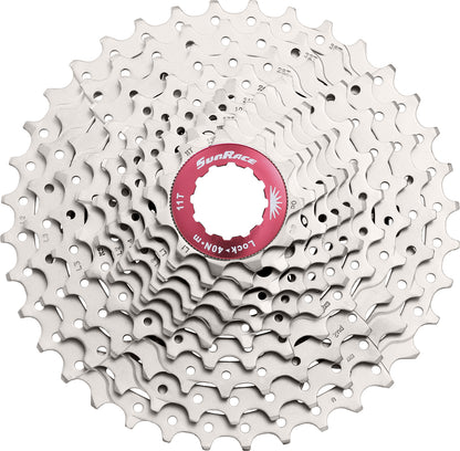 SunRace Unisex Adult CSMX0 10SPEED CASS 1136T SIL 10 Speed Cassette - Silver, 10 speed