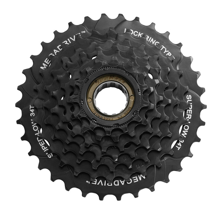 SunRace MFM300-7 Speed 14-34T Black Freewheel Cassette Sprocket for 7 Speeds, Sports and Outdoor, Black