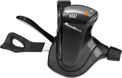 SunRace Trigger DLM933 9-V. Mando para Bicicleta, Deportes y Aire Libre, Negro, 9v