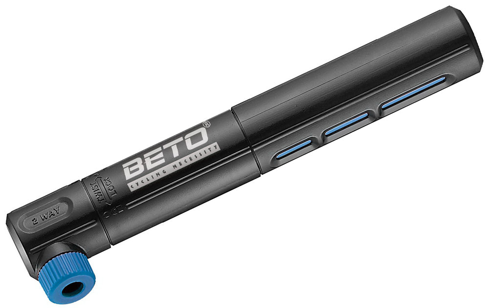 Beto: CRH-015P - Two-Way Twist Lock Pocket Mini Pump-BLUE