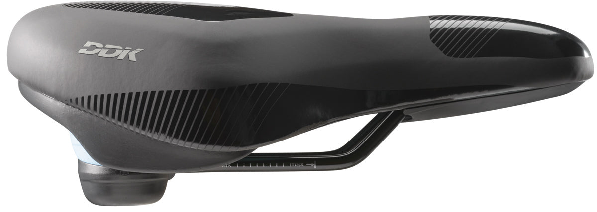 DDK Saddles: 3053MF Comfort Plus Unisex City Saddle in Black-BLACK