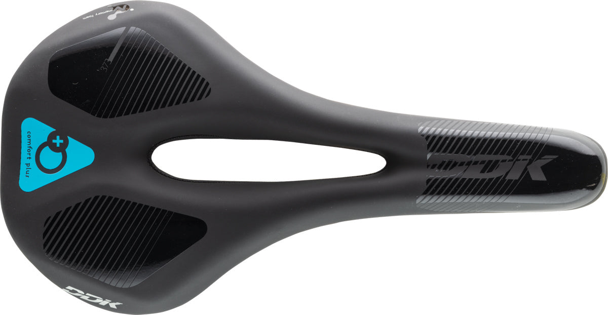 DDK Saddles: 3736MF Comfort Plus Unisex MTB Saddle in Black-BLACK