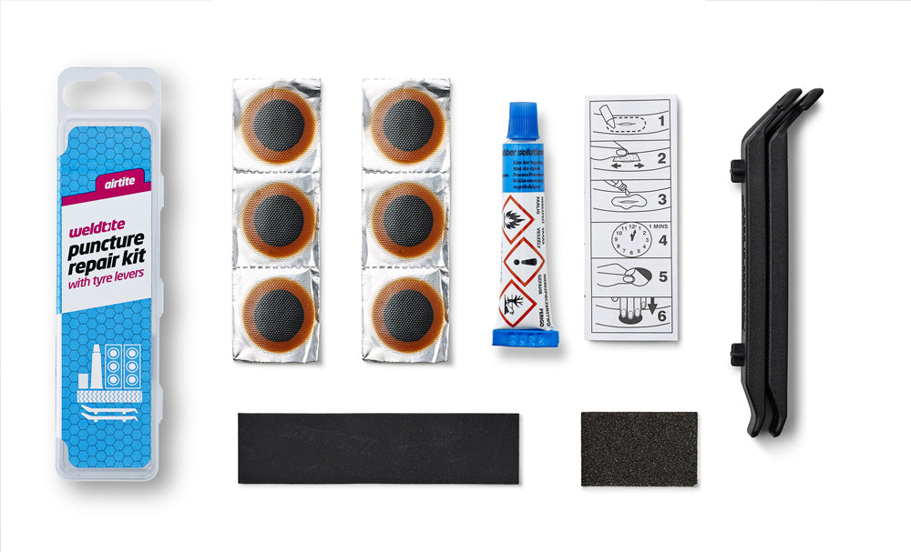 WELDTITE PUNC REPAIR KIT WITH TYRE LEVERS (X12