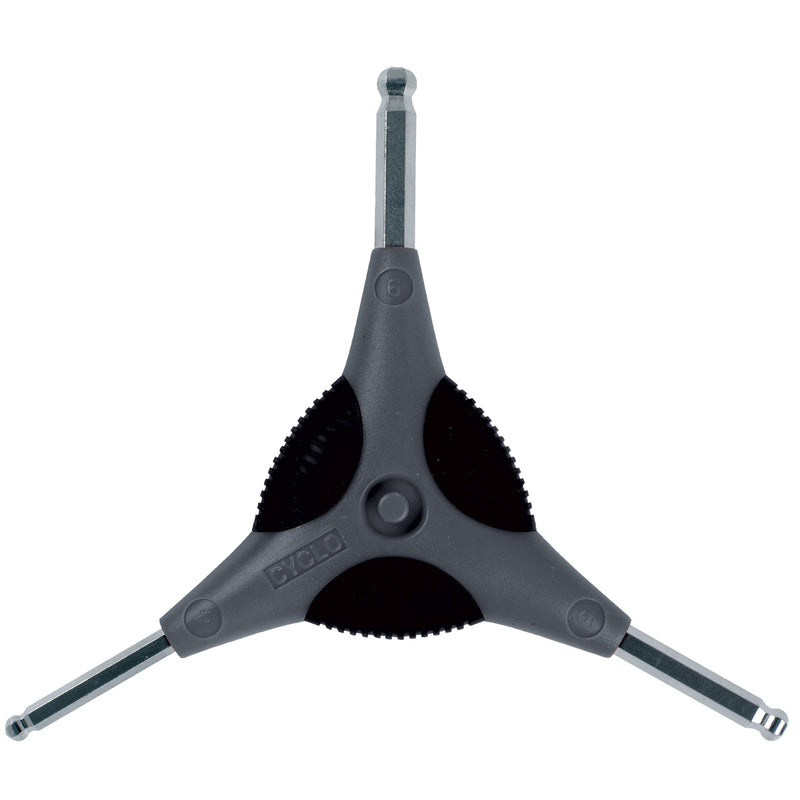 WELDTITE Cyclo Ball Ended Allen Key Set - Sizes 4, 5, 6 mm - ‘Y' Wrench Design for Greater Pressure Application